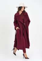 SIMONA CORSELLINI Cappotto lungo bordeaux da donna A25CPCPV0101-C00177 V0741 SIMONA CORSELLINI 
