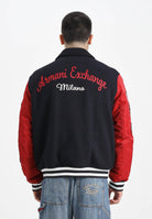 ARMANI EXCHANGE Bomber college blu e rosso da uomo con patch XM001106AF16601 MB164 ARMANI EXCHANGE 