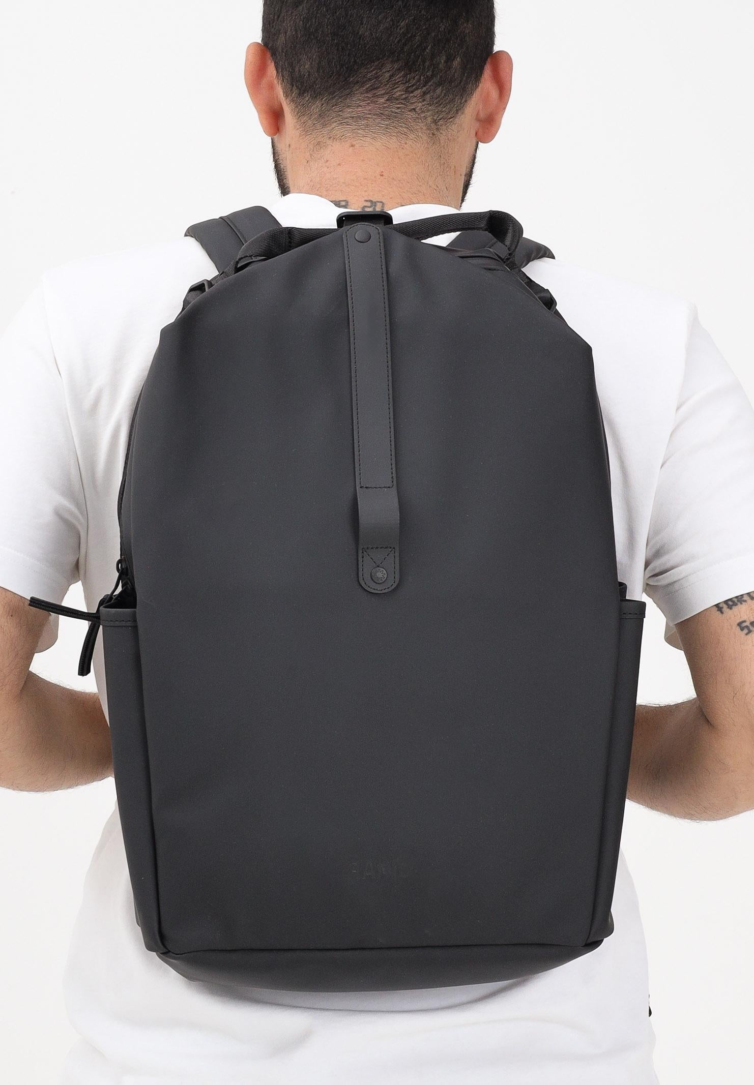 RAINS Zaino Clip Front nero per uomo e donna RA14890 BLA RAINS 