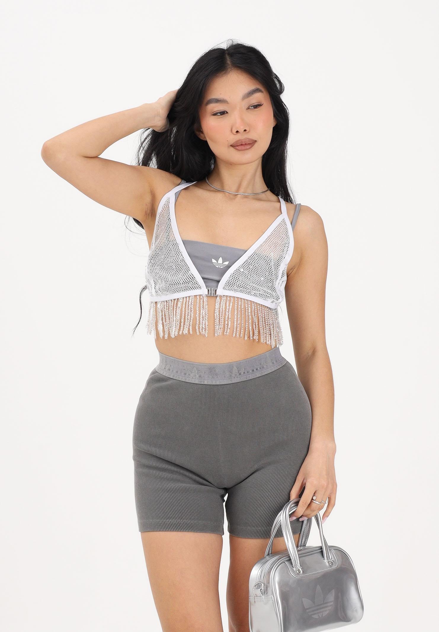ADIDAS ORIGINALS Top SUNSET RHYTHMS grigio e bianco da donna HZ1005 . ADIDAS ORIGINALS 
