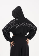 PUMA Felpa con zip Essentials Graphics Bedazzled nera da donna 635394 01 PUMA 