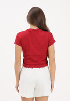 ADIDAS PERFORMANCE T-shirt a manica corta Future Icons Small Logo rossa da donna KD7720 . ADIDAS PERFORMANCE 