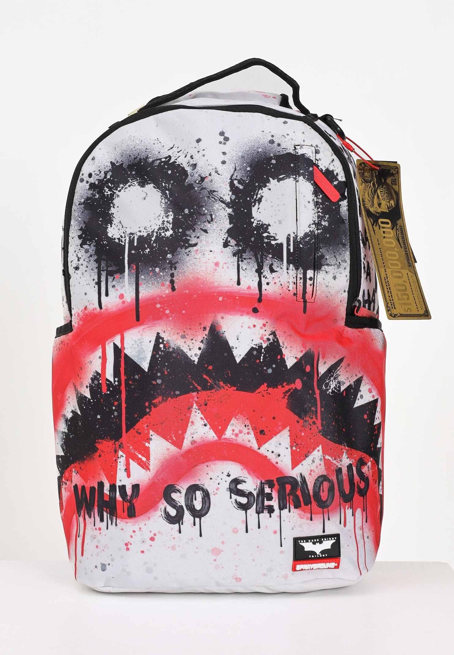 SPRAYGROUND Zaino THE JOKER MAKEUP SHARK MOUTH DLXR bianco per uomo e donna 910B7120NSZ  SPRAYGROUND 