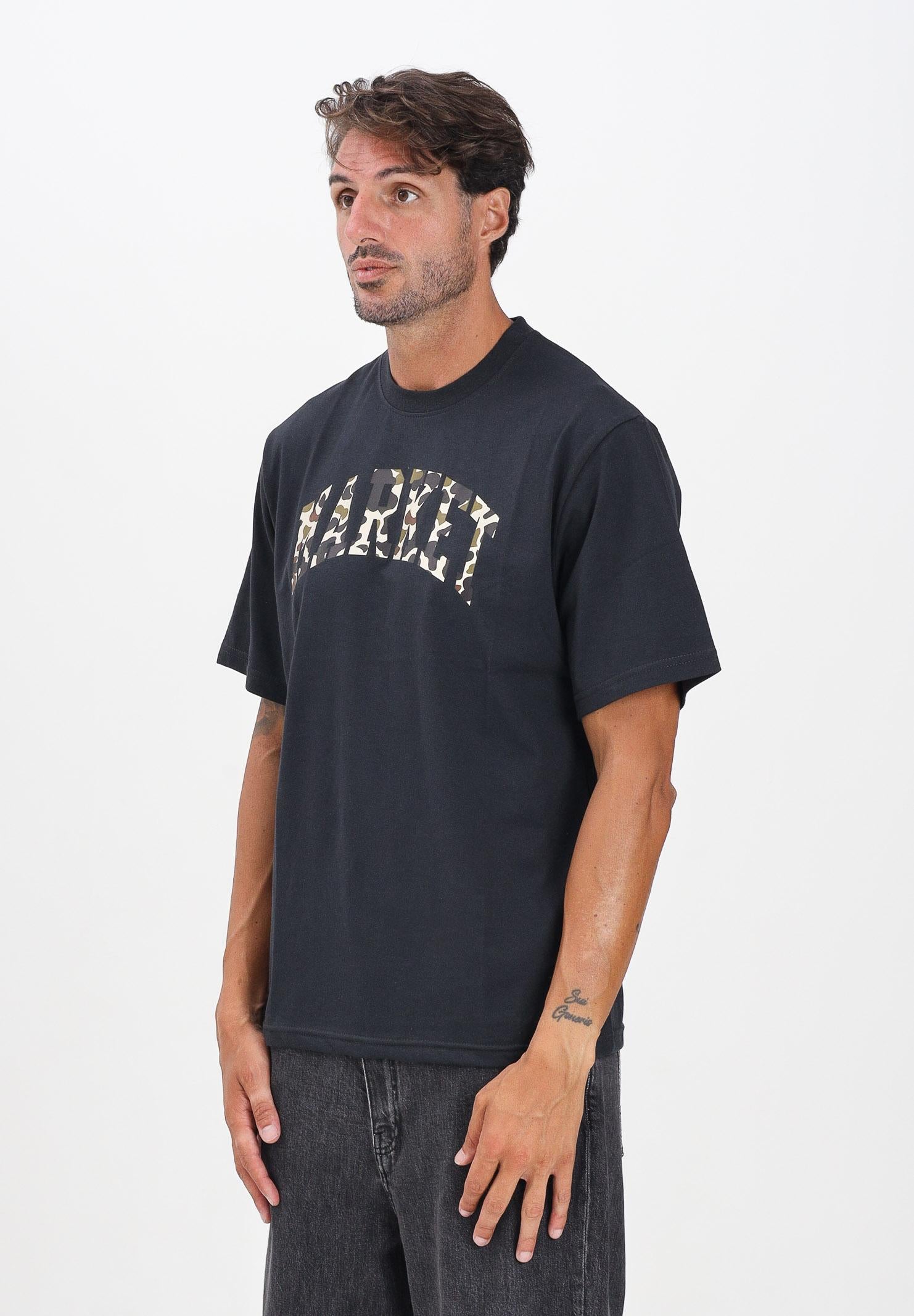 MARKET T-shirt a manica corta nera da uomo con stampa logo F5MKMATH037 950 MarKET 