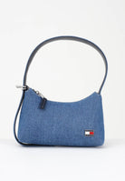 TOMMY JEANS Borsa a spalla in denim blu da donna con logo AW0AW17877 1AF TOMMY JEANS 