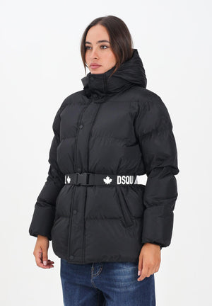 DSQUARED2 Piumino nero per donna e bambina con cintura logata DQ2439D00BN DQ900 DSQUARED2 