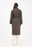 ONLY Cappotto lungo doppiopetto marrone da donna con motivo a spina di pesce 15353049 SealBrown ONLY 