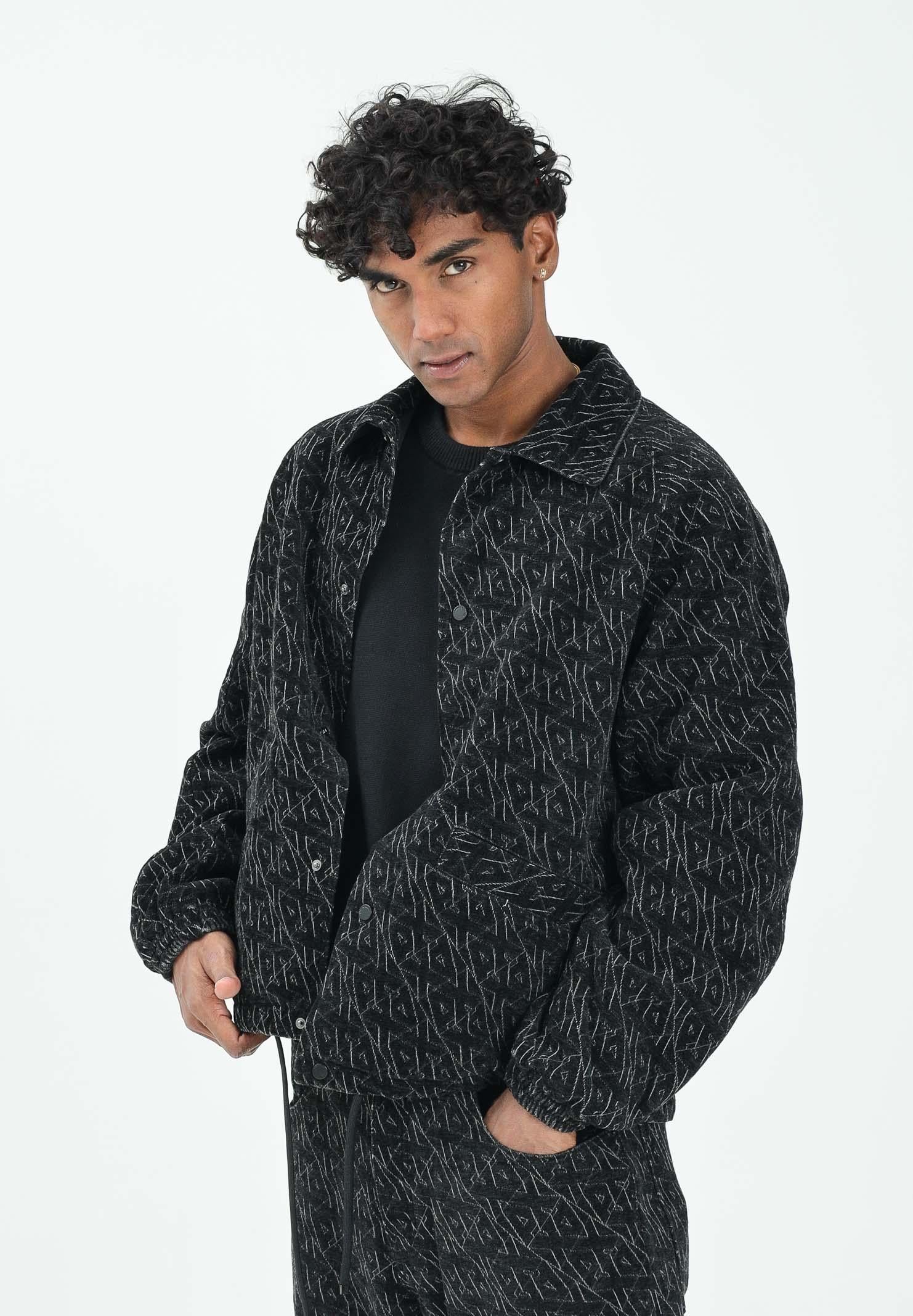 ARMANI EXCHANGE Giubbotto nero da uomo con logo all-over XM001866AF18821 FC145 ARMANI EXCHANGE 