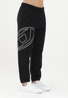 DIESEL Pantalone sportivo nero per donna, ragazzi e bambini con maxi logo Oval D J022720GYCJ K900 DIESEL 