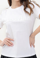 MAX MARA T-shirt a manica corta bianca da donna con ricamo logo 2516941012600 006 MAX MARA 