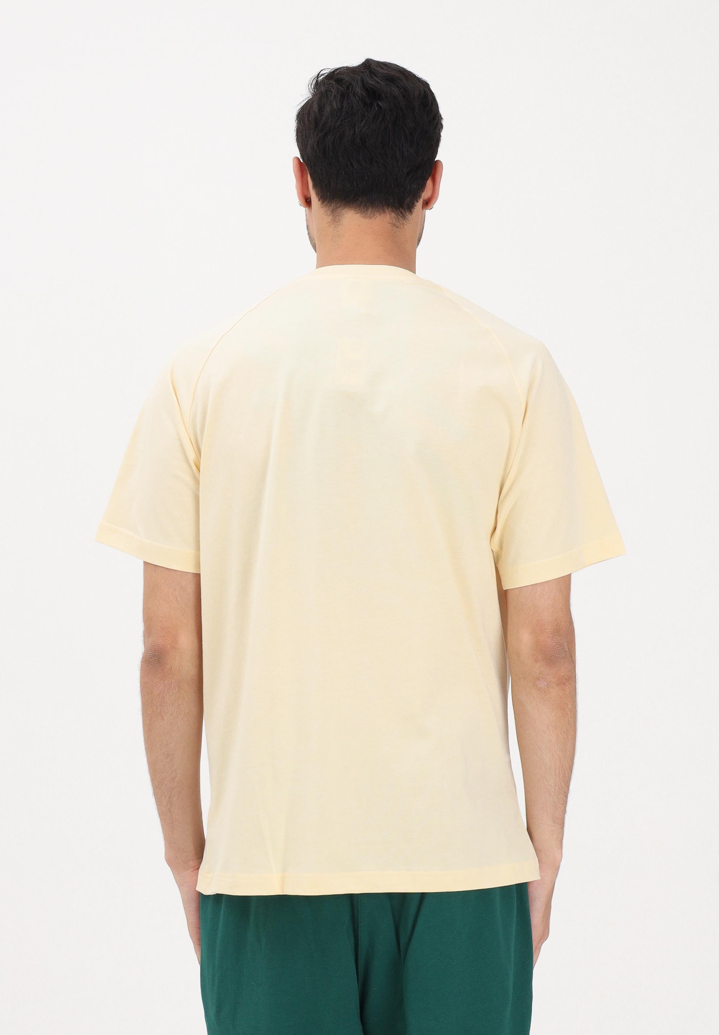 ADIDAS ORIGINALS t-shirt sportiva Men's Pastel Yellow Sports T-shirt  panna e verde uomo. KR7217 . ADIDAS ORIGINALS 