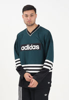ADIDAS ORIGINALS T-shirt a manica lunga 90s Adidas Hockey Jersey Vintage verde e nera da uomo JV8467  ADIDAS ORIGINALS 