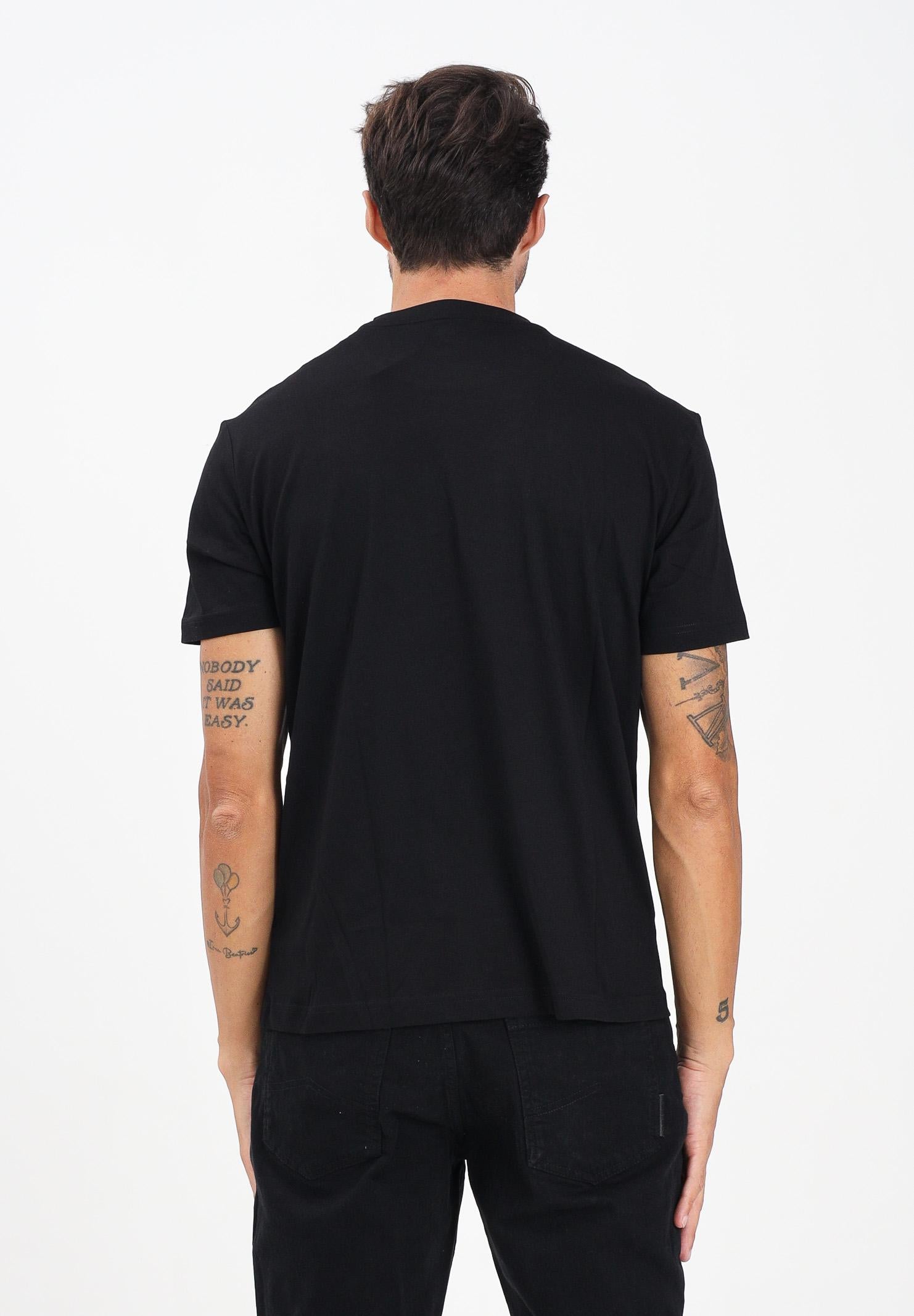 EA7 T-shirt a manica corta nera da uomo con stampa logo 7M000898AF10375 MC317 EA7 