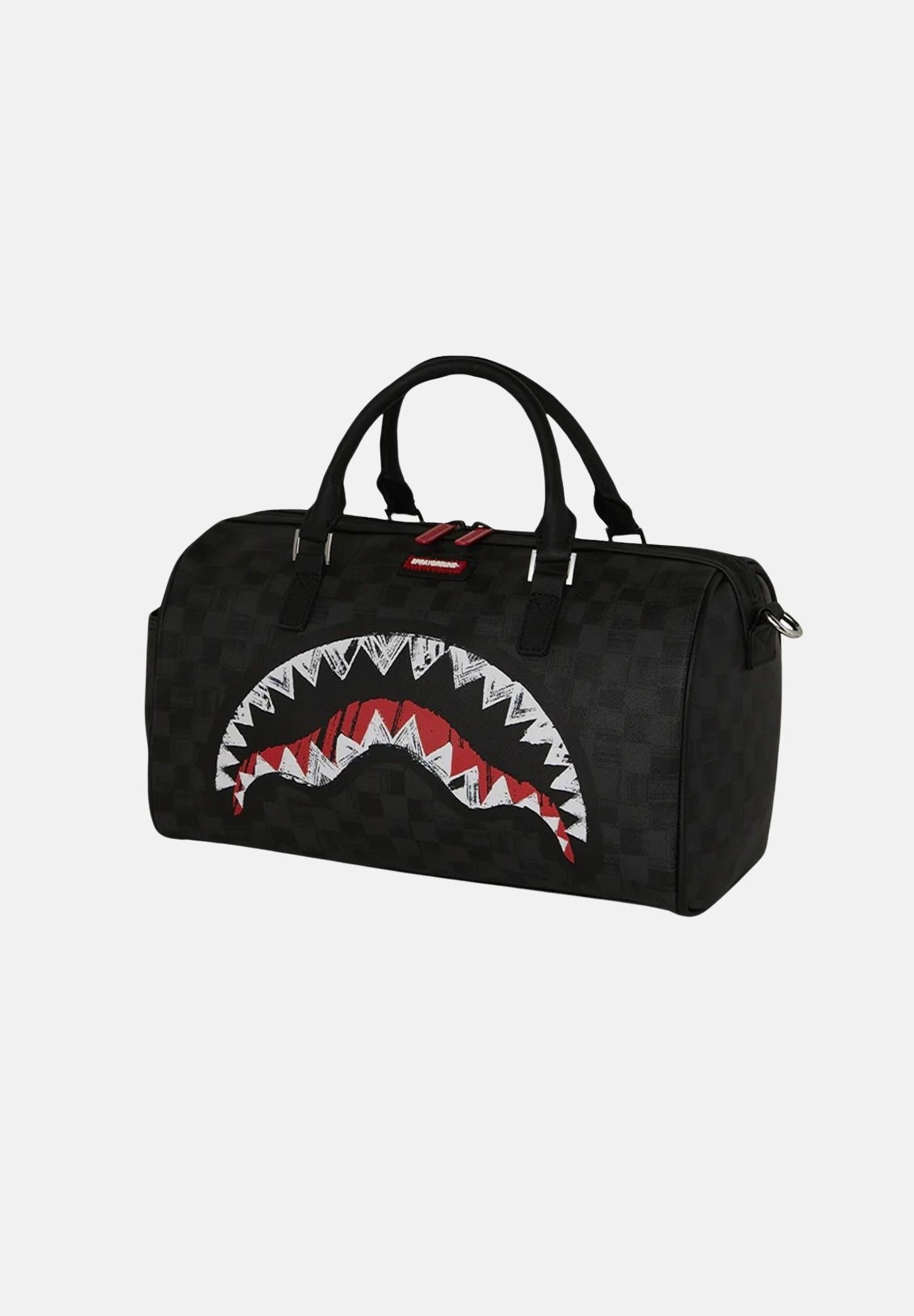SPRAYGROUND Borsone SCRIBBLE SHARK MINI DUFFLE nero per uomo e donna 910D8347NSZ . SPRAYGROUND 