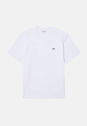 LACOSTE T-shirt Heavy Cotton Jersey, colore brand White corrispondente al bianco, da uomo. TH0876 001 LACOSTE 