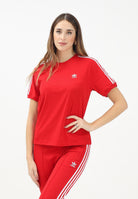 ADIDAS ORIGINALS T-shirt a manica corta 3-Stripes rossa da donna IR8050  ADIDAS ORIGINALS 