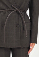 VICOLO Giacca over marrone da donna con fondo a taglio vivo TF0132 FFMO VICOLO 