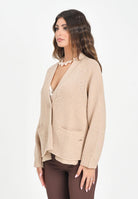 ARMANI EXCHANGE Cardigan beige da donna in maglia grossa XW001306AF16604 U1051 ARMANI EXCHANGE 