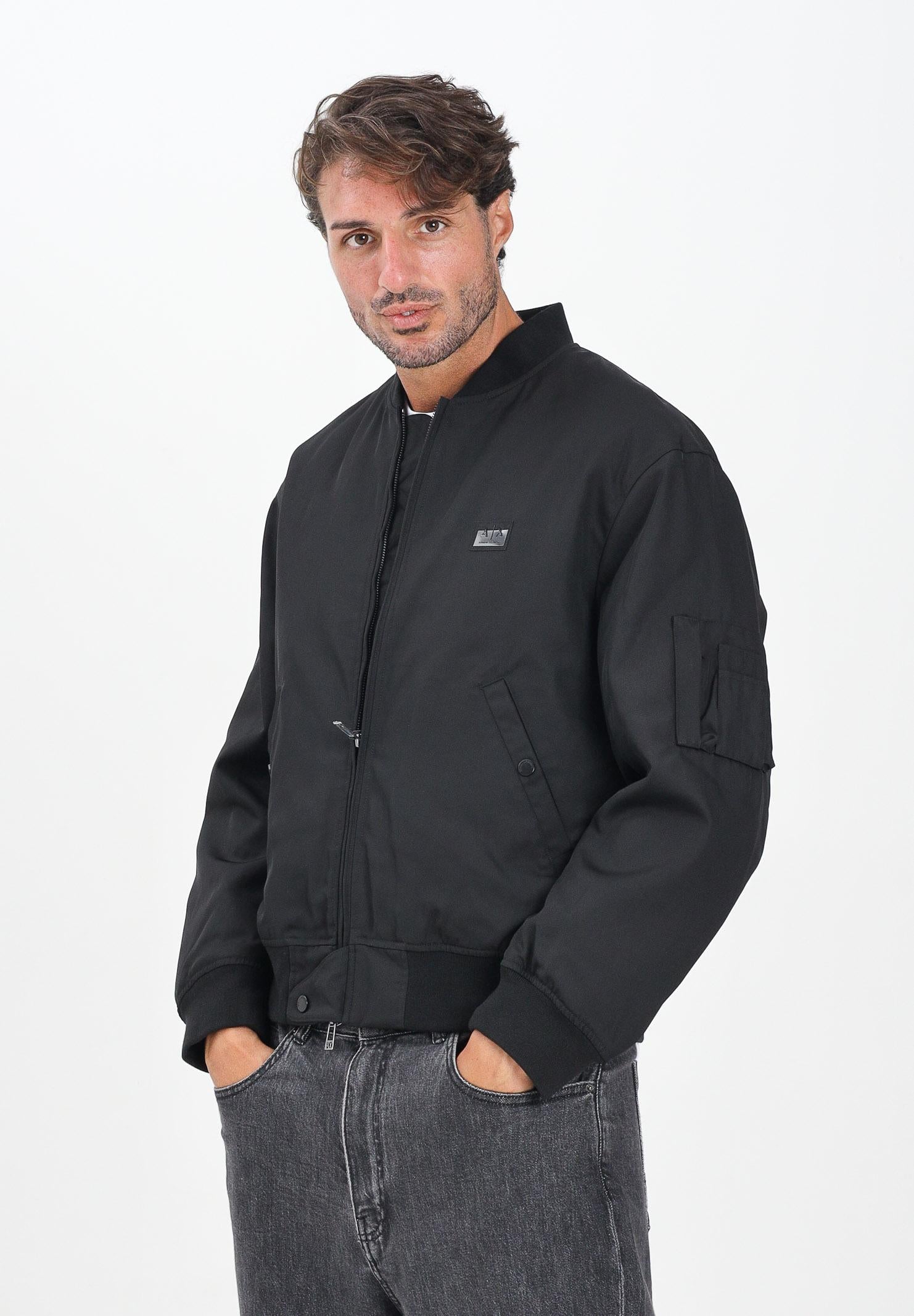 ARMANI EXCHANGE Bomber nero da uomo con logo XM001137AF16672 UC001 ARMANI EXCHANGE 