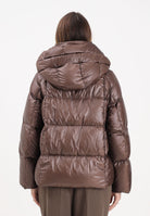 VICOLO Piumino marrone da donna con maxi cappuccio TF0035 FU691 VICOLO 