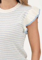 JDY Top in maglia panna da donna con motivo a righe 15360345 CLDAWPO JDY 