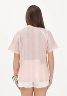 ADIDAS ORIGINALS T-shirt a manica corta SUMMER GLOW KNITTED OVERSIZED rosa da donna KY3161 . ADIDAS ORIGINALS 