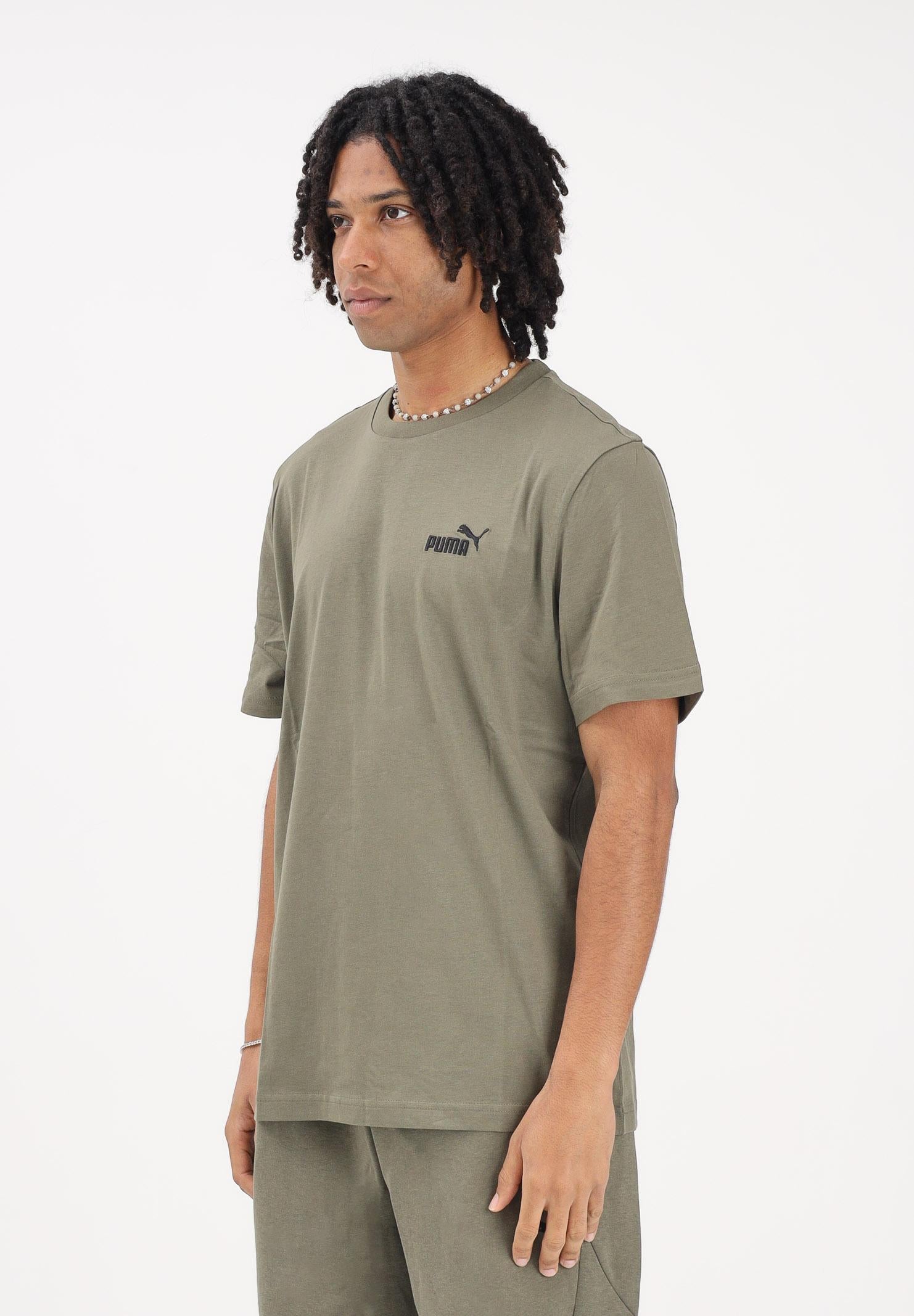 PUMA T-shirt a manica corta Ess Small No. 1 Logo verde militare da uomo 682535 81 PUMA 