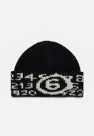 MAISON MARGIELA Berretto di lana nero per uomo e donna con Numeric logo jacquard M60915MM06M M6900 MAISON MARGIELA 