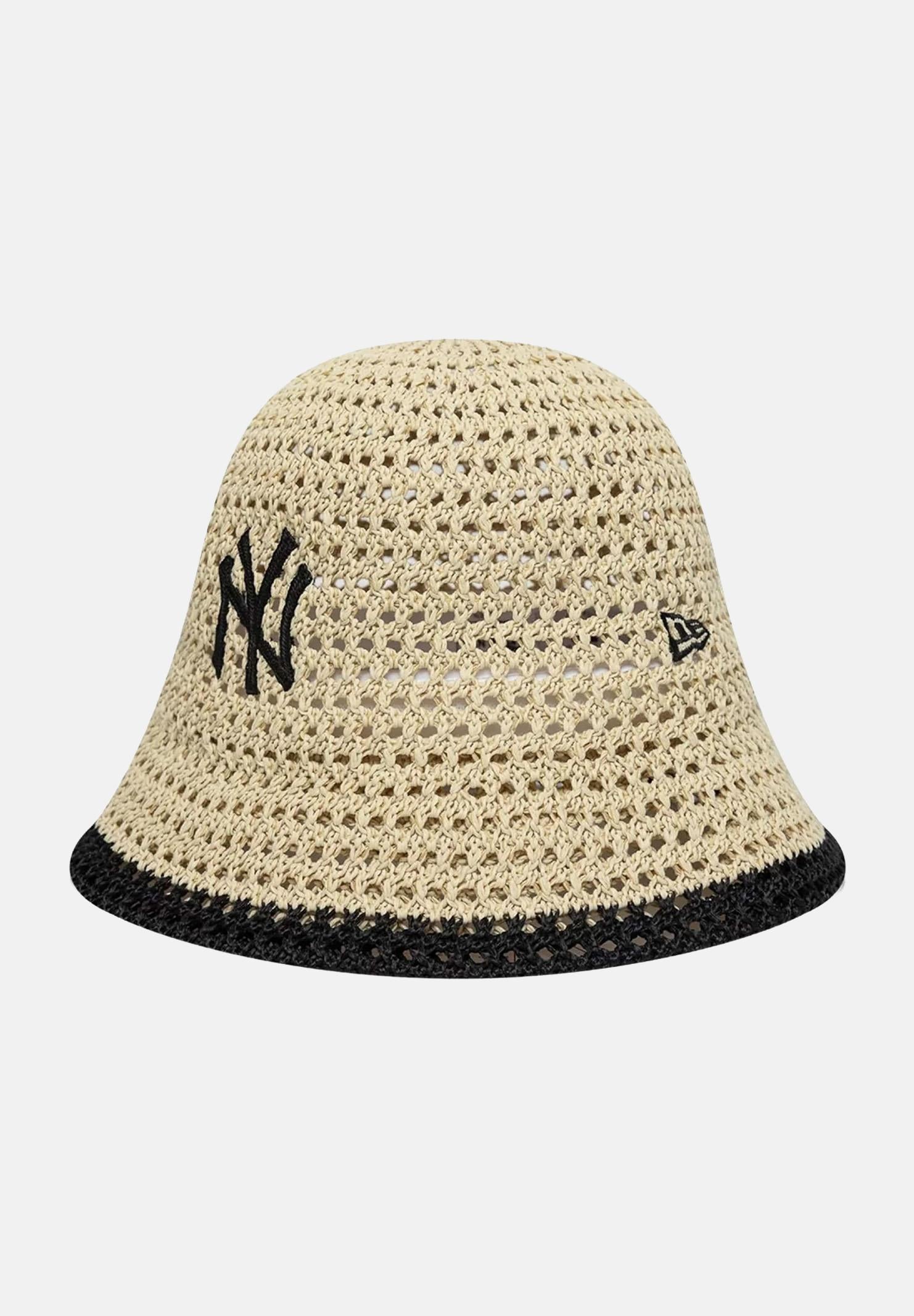 NEW ERA Bucket New York Yankees MLB Knitted Explorer beige e nero da donna 60856308 . NEW ERA 