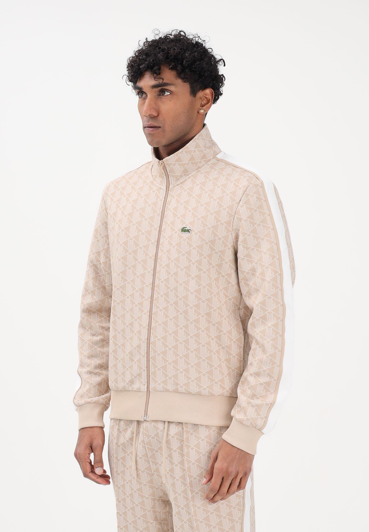 LACOSTE Felpa con zip Paris beige da uomo SH1368 8GI LACOSTE 