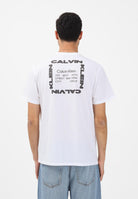 CALVIN KLEIN JEASN T-shirt a manica corta bianca da uomo con stampa sul retro LV14RE830GYAA . CALVIN KLEIN JEANS 