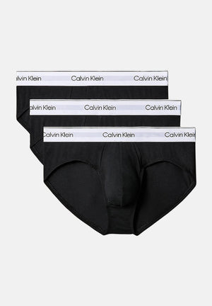 CALVIN KLEIN  Set composto da tre slip neri da uomo con vita elastica logata 000NB3962A UB1 CALVIN KLEIN 