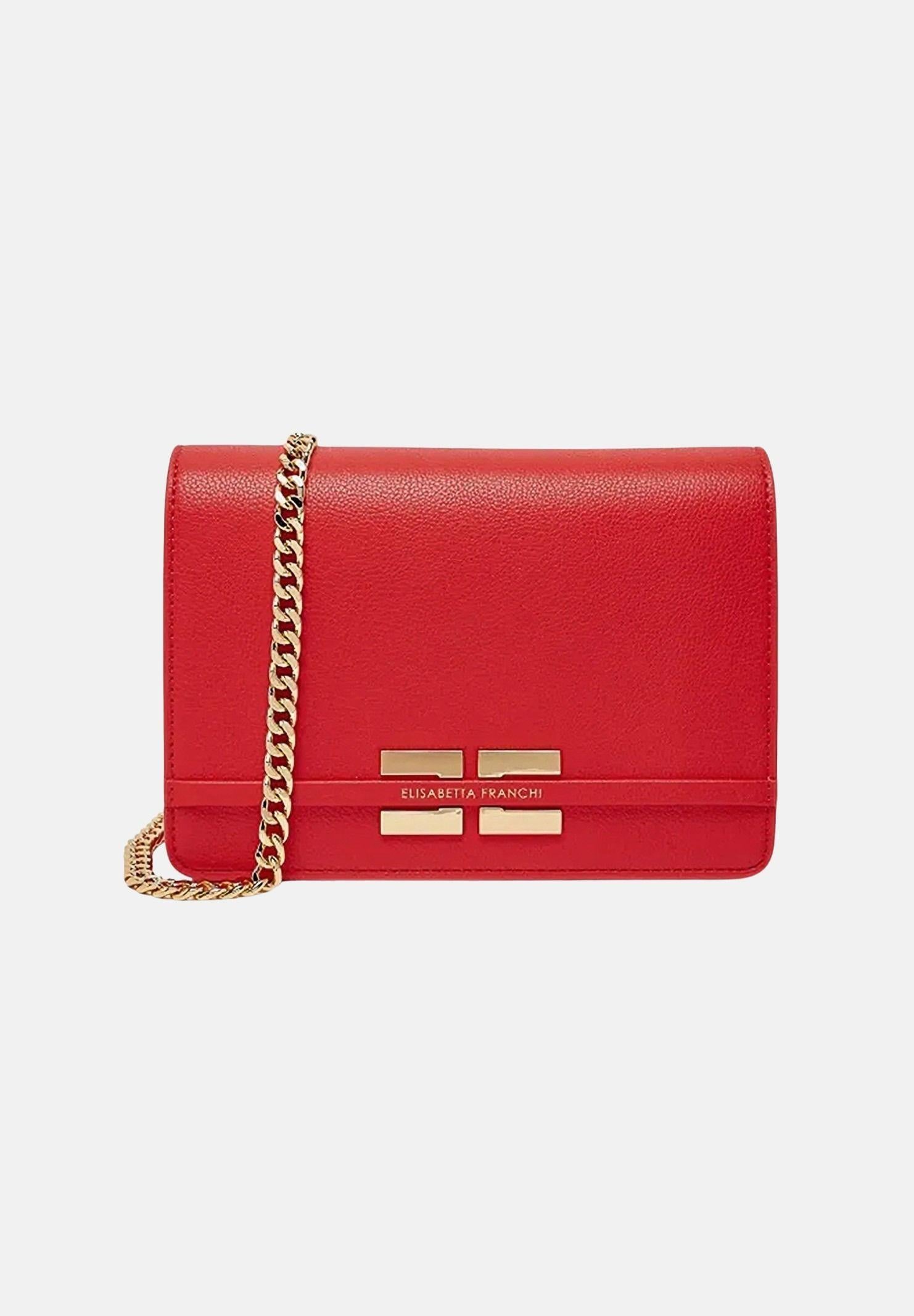 ELISABETTA FRANCHI Pochette rossa da donna con logo BS40A61E2 H85 ELISABETTA FRANCHI 