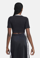 ADIDAS ORIGINALS T-shirt a manica corta 3-Stripes nera da donna IU2532 . ADIDAS ORIGINALS 
