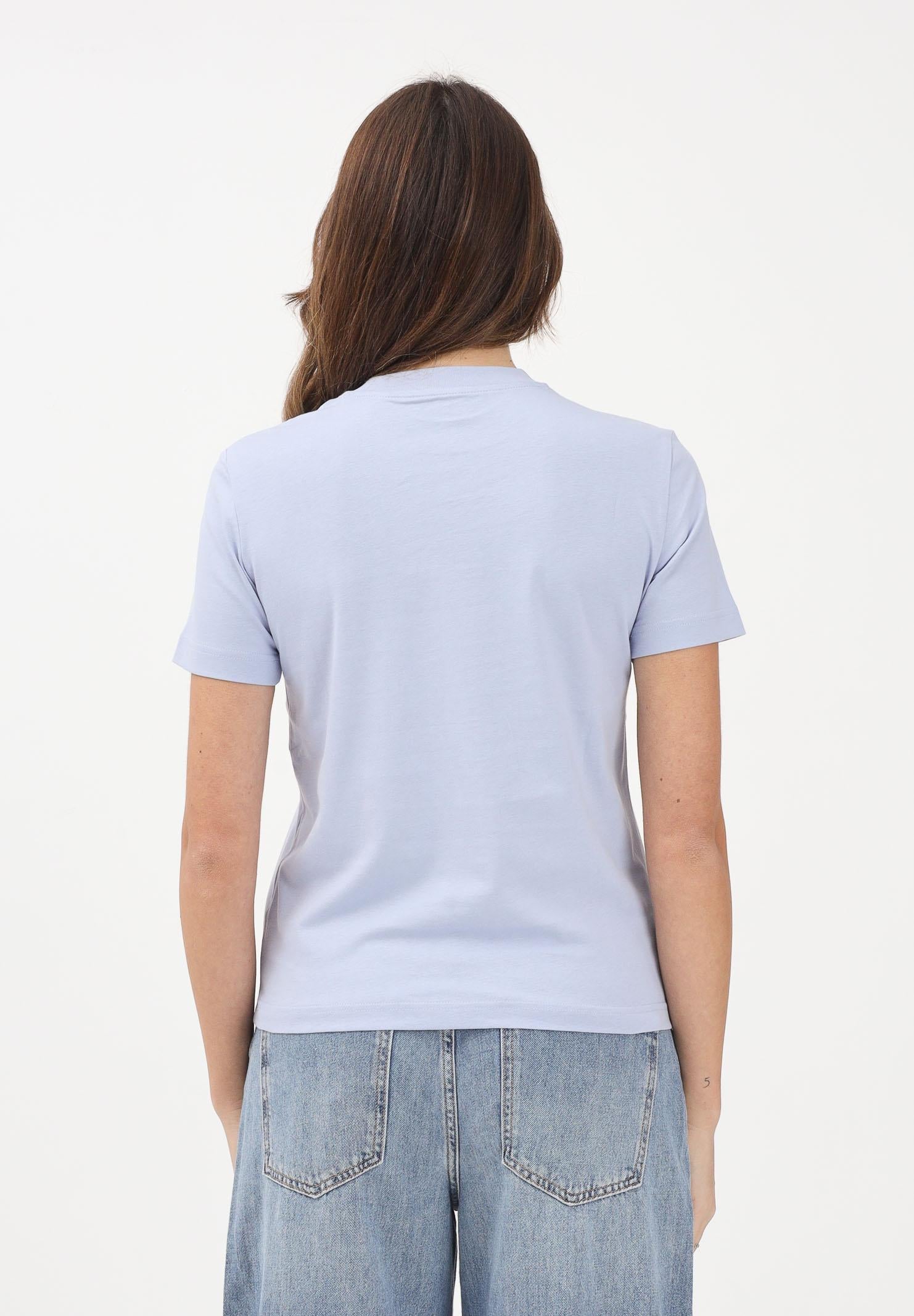 CALVIN KLEIN JEANS T-shirt a manica corta celeste da donna con logo LV047B865GTKF . CALVIN KLEIN JEANS 