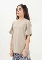 DSQUARED2 T-shirt a manica corta beige per donna, ragazzi e bambini con stampa logo su foglia d'acero DQ2743D0AC7 DQ717 DSQUARED2 
