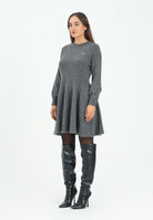 LACOSTE Abito corto grigio da donna in lana cardata senza cuciture EF4161 050 LACOSTE 