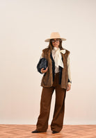 ONLY Pelliccia smanicata marrone da donna 15354308 Tannin ONLY 