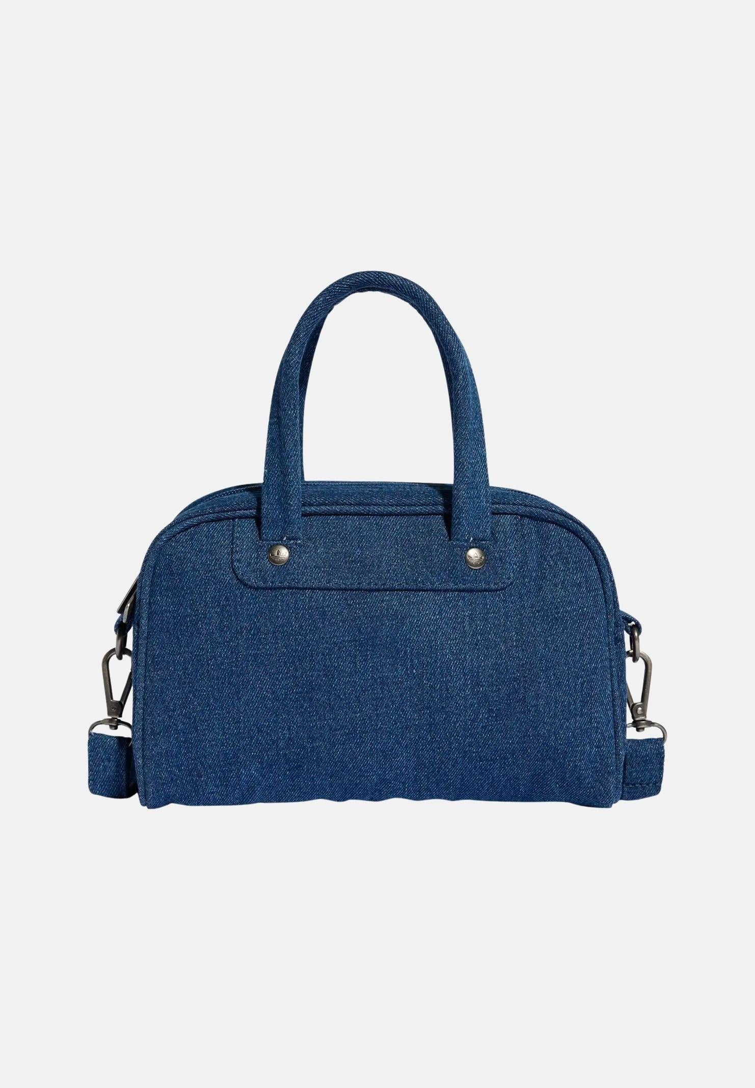 ADIDAS ORIGINALS Borsa a mano ADICOLOR MINI BOWLING in denim medio da donna KD7897 . ADIDAS ORIGINALS 