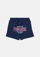DSQUARED2 Shorts blu da neonato con stampa college DQ2870D0ACC DQ880 DSQUARED2 