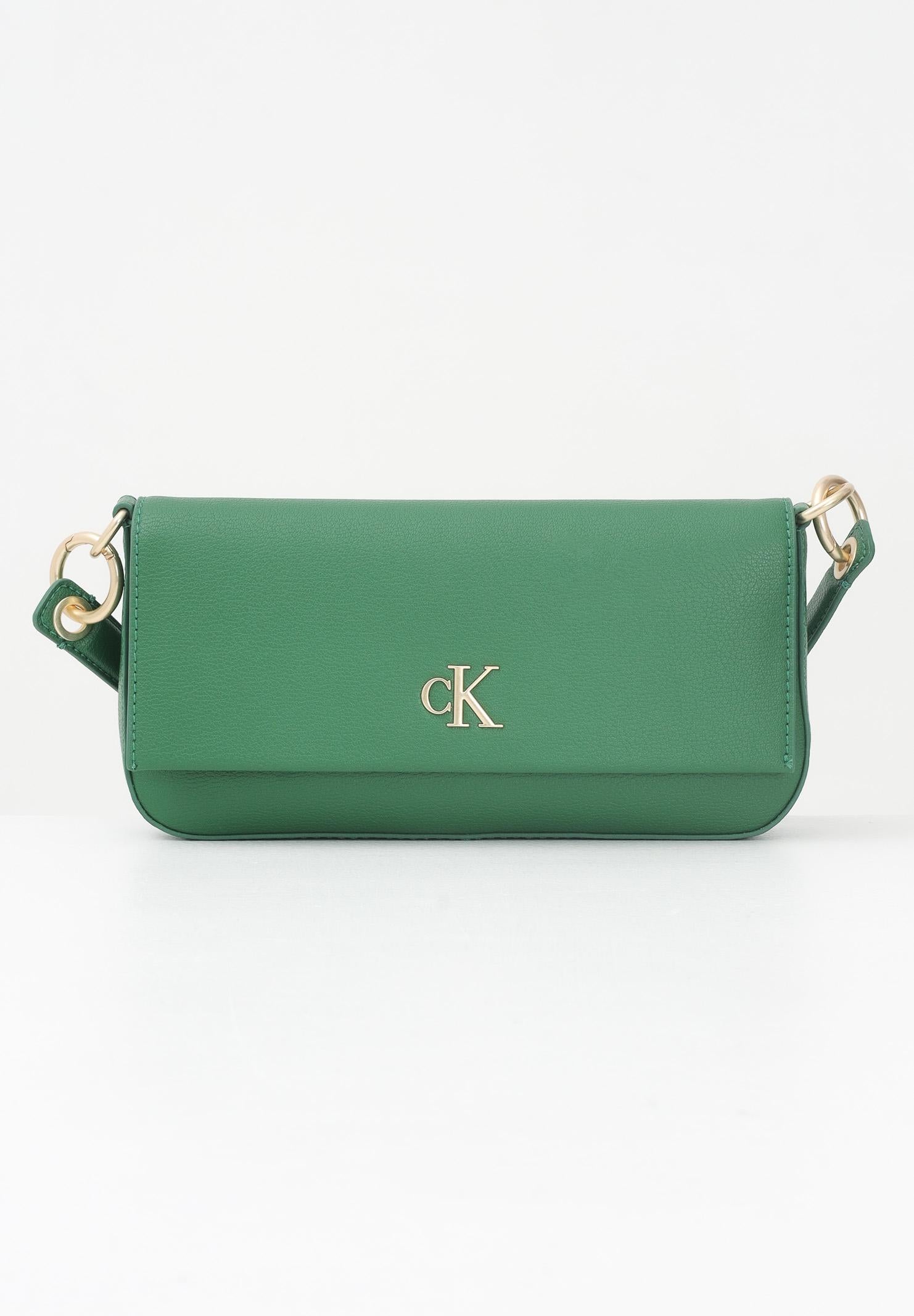 CALVIN KLEIN Borsa a spalla verde da donna con logo LV04K3161G 0K6 CALVIN KLEIN 