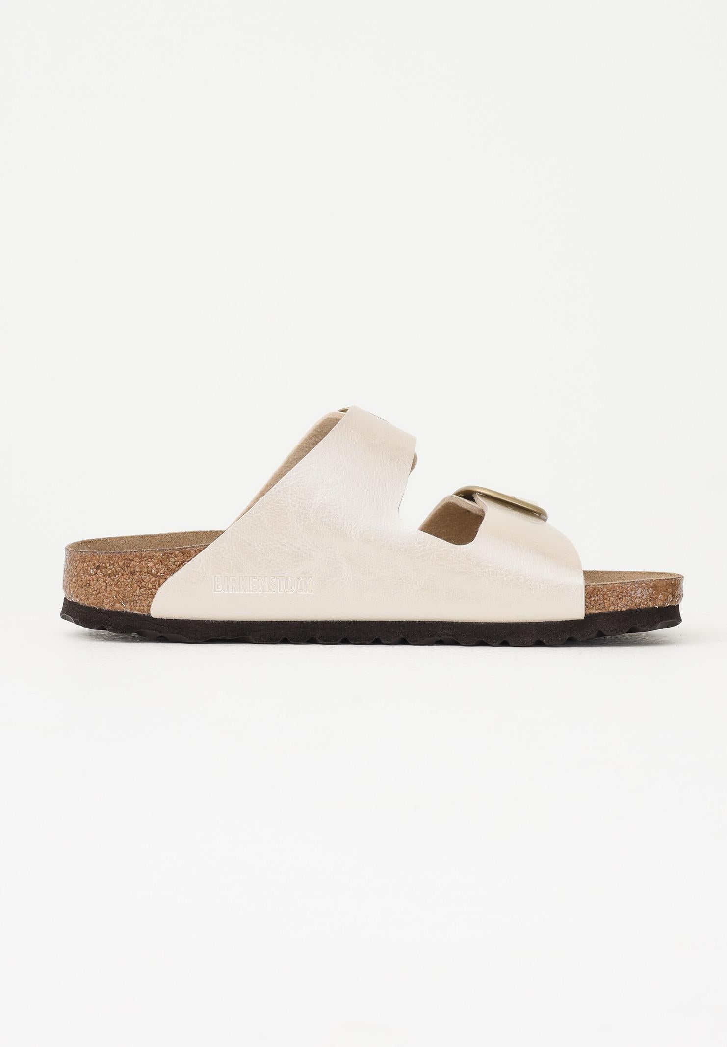 BIRKENSTOCK Ciabatte Arizona Big Buckle Birko-Flor bianco perla da donna 1020021 . BIRKENSTOCK 