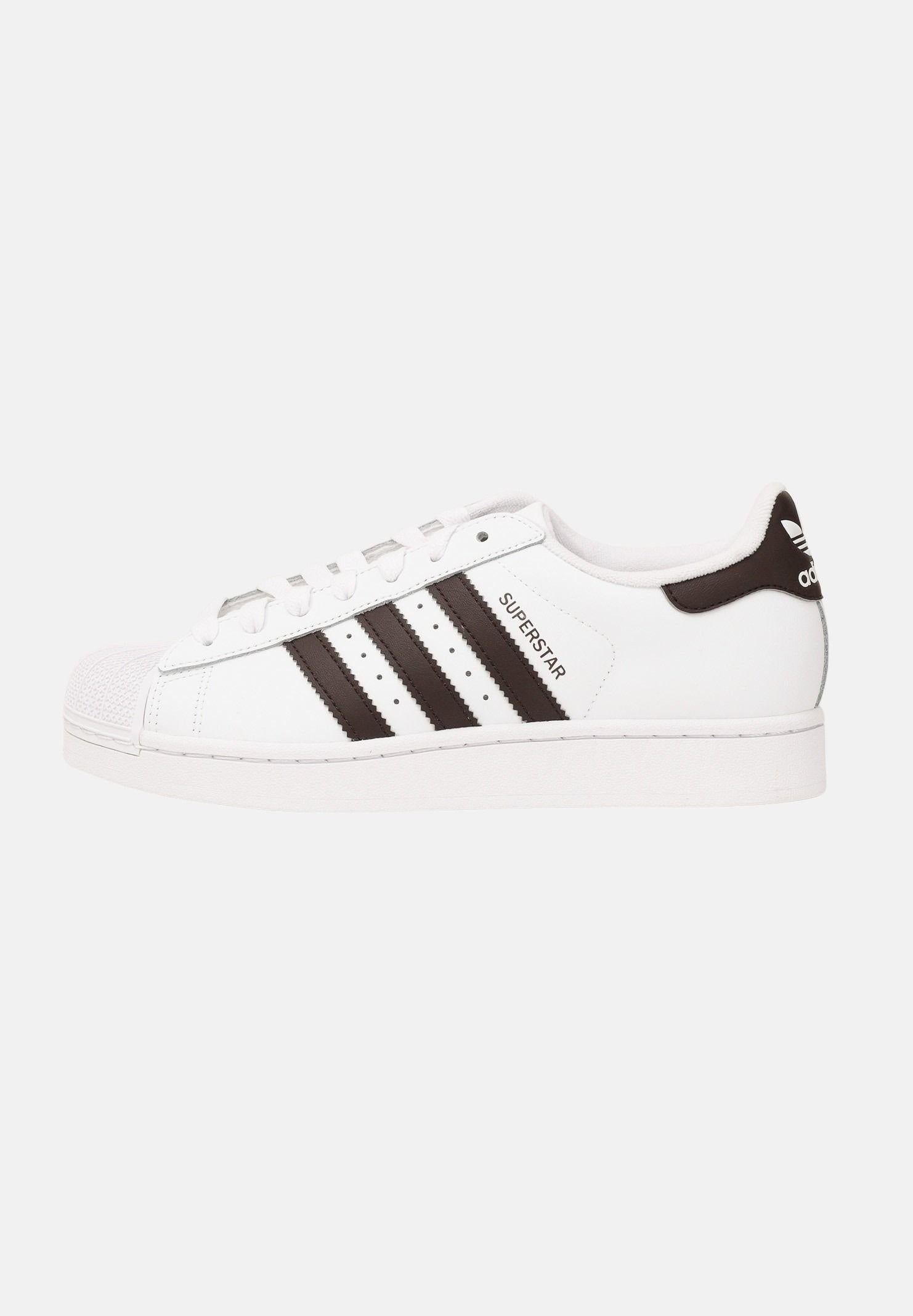 ADIDAS ORIGINALS Sneakers SUPERSTAR II bianche e marroni per uomo e donna KI4163 . ADIDAS ORIGINALS 