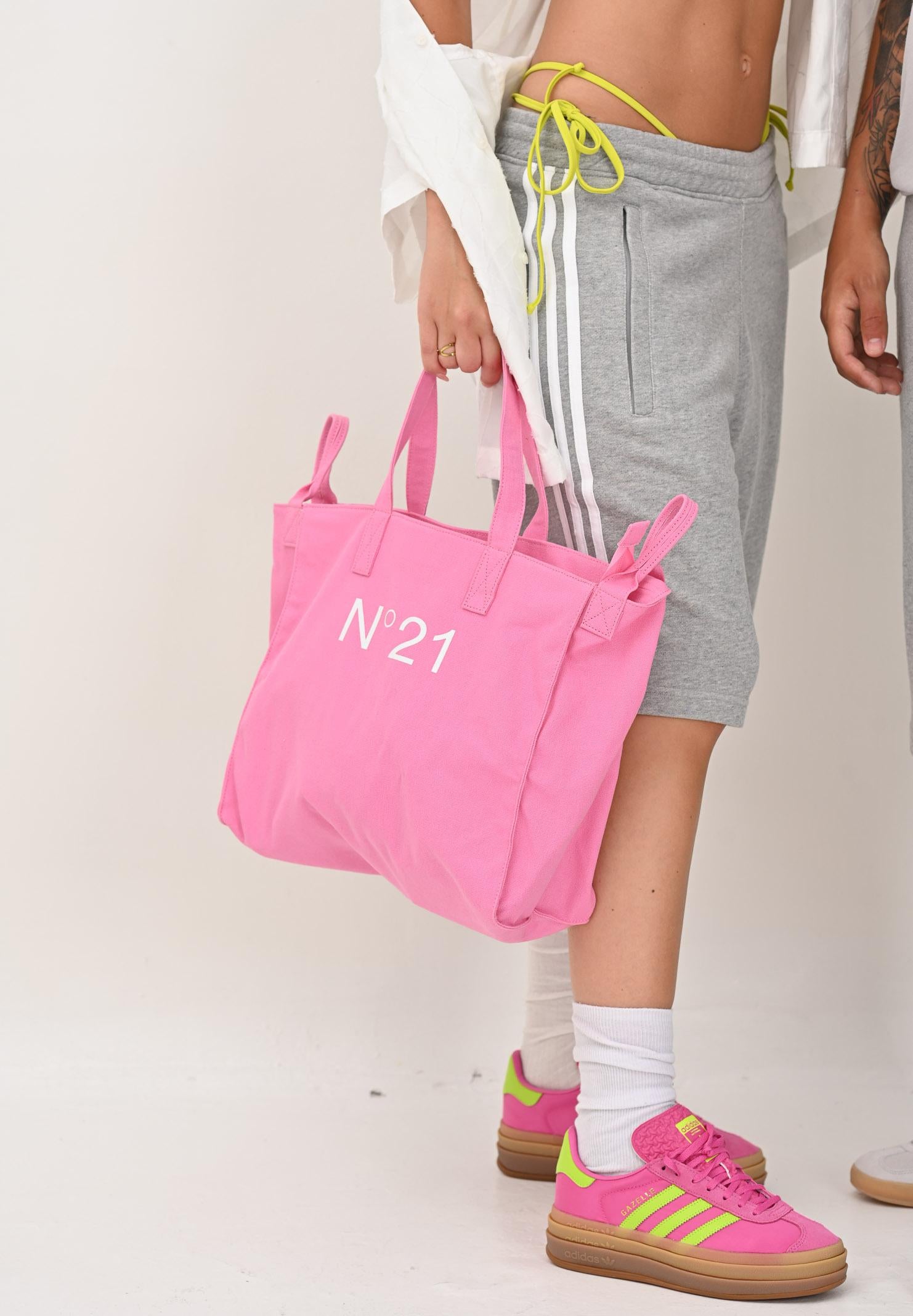 N21 Shopper fucsia da donna con stampa logo N21926N0352 0N318 N21 