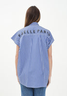 GAELLE Camicia smanicata a righe bianche e blu da donna GAABW03891 BL48 GAELLE 