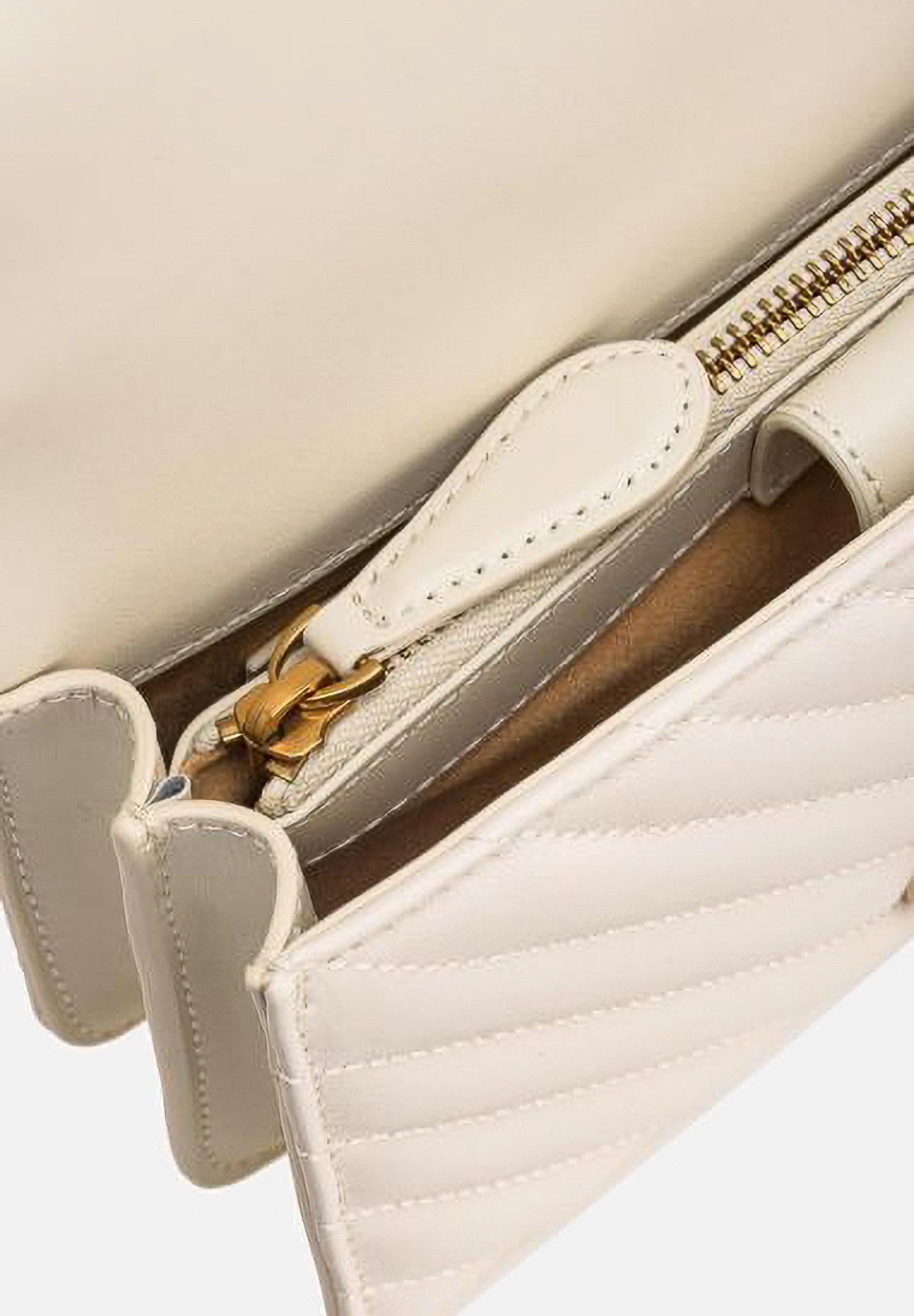 PINKO Borsa a tracolla Love Bag One Chevron  panna da donna 100074A0GK Z14Q PINKO 