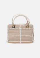 MARC ELLIS Borsa a mano Krissy S Luxe beige e bianca da donna KRISSY-S-LUXE BE MARC ELLIS 