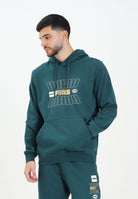 PUMA Felpa con cappuccio Essentials Logo Lab verde da uomo 688190 75 PUMA 