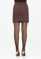 ELISABETTA FRANCHI Gonna corta marrone da donna con catena gioiello GO14857E2 EA3 ELISABETTA FRANCHI 