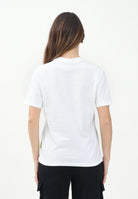 BARROW T-shirt a mainca corta bianca per donna, ragazzi e bambini con maxi stampa logo S5BKJUTH063 002 BARROW 